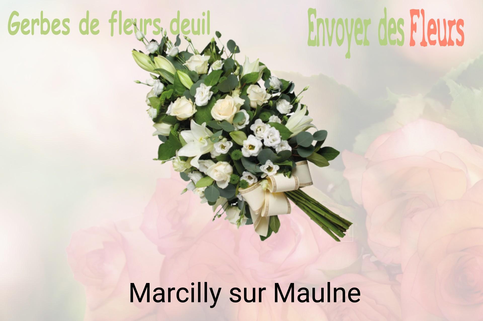 Gerbe de fleurs de deuil livrée à Marcilly-sur-Maulne